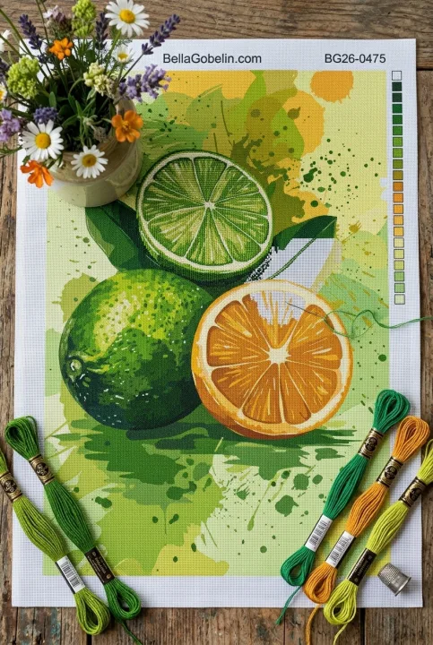Frissítő citrusok akvarell stílusban