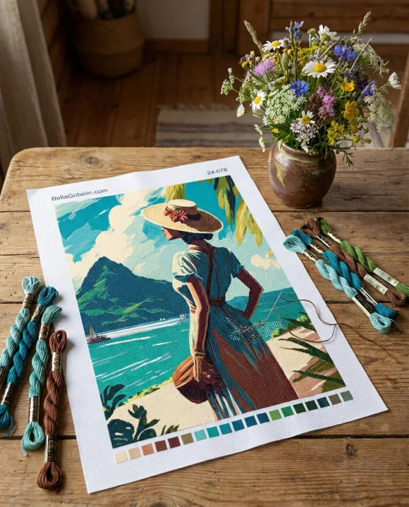 Egy hölgy Bora Bora-ban