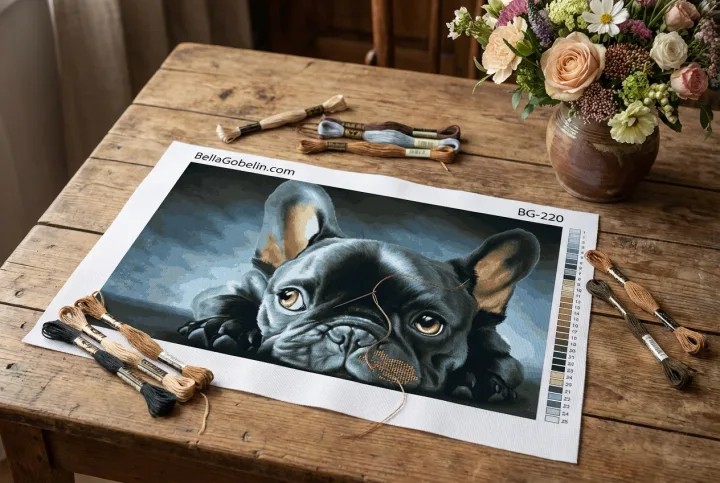 Nem túl boldog Francia Bulldog