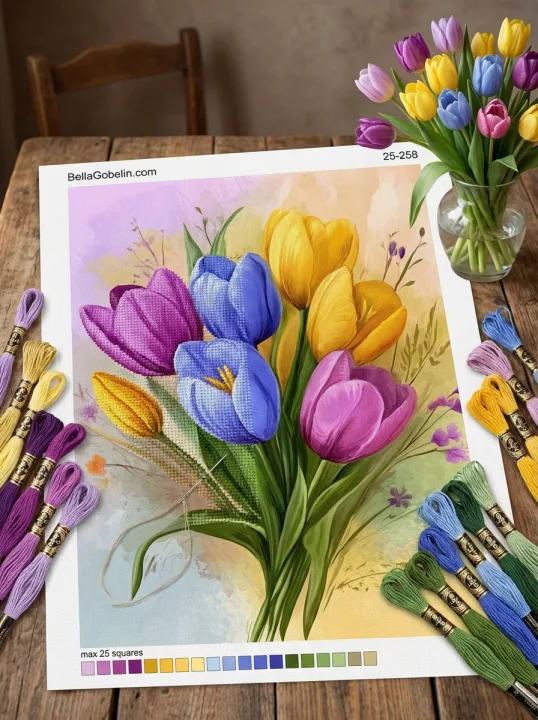 Színes tulipánok – 25-258