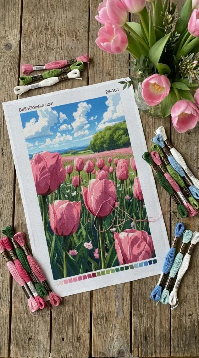 Pink tulipánok