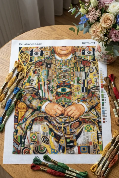 Gustav Klimt stílusú portré – BG26-0211