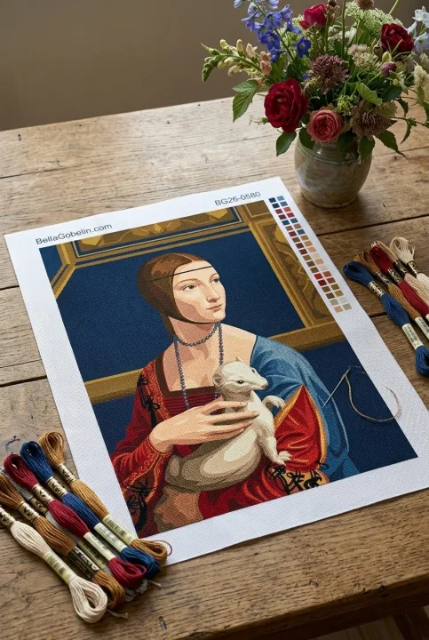 Leonardo da Vinci - Hölgy hermelinnel replika – BG26-0580