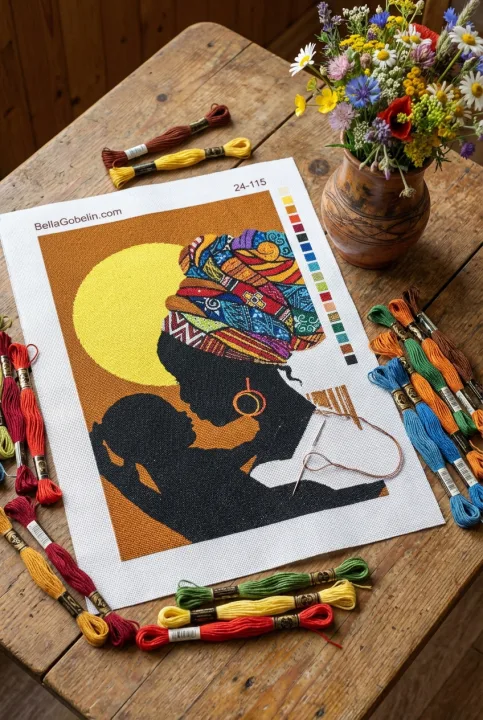 Afrikai hölgy kisbabával