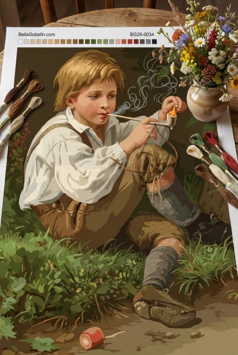 Ferdinand Schlesinger - Fiú gyufával replika