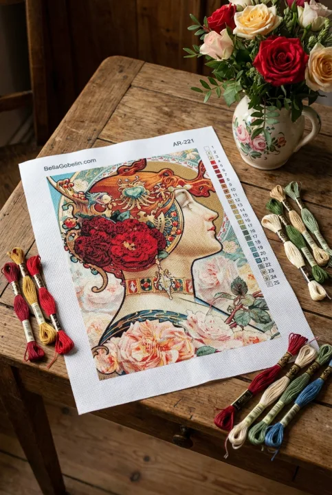 Alphonse Mucha stílusú kép – AR-221