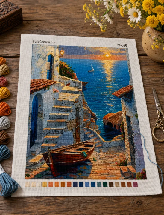 Naplemente a mediterrán városkában
