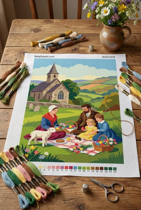 Húsvéti piknik a mezőn