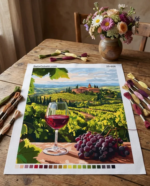 Csodás tájkép Toszkánában, Chianti, Bor