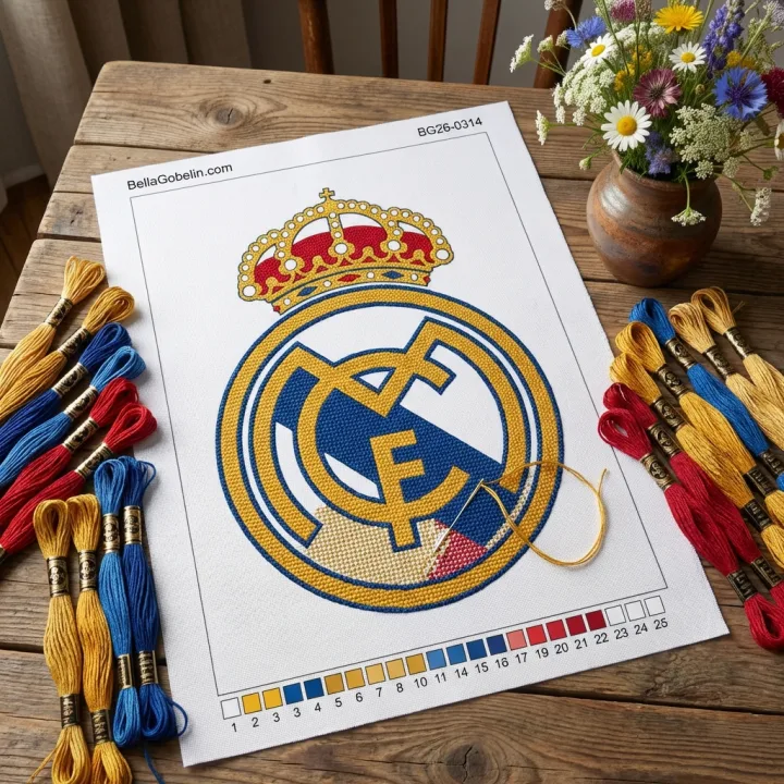 Real Madrid embléma fehér háttérrel