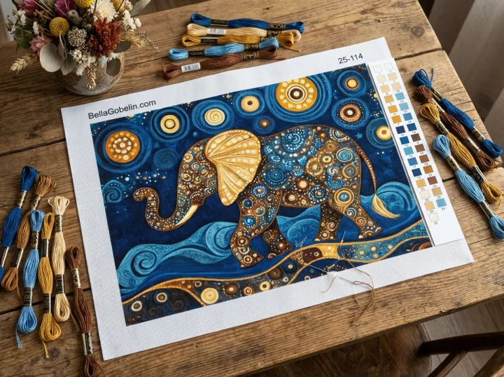 Elefánt Klimt stílusban – 25-114