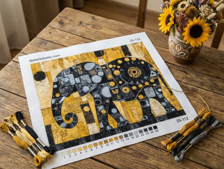 Elefánt Klimt stílusban – 25-112