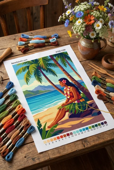Hawaii lány a parton