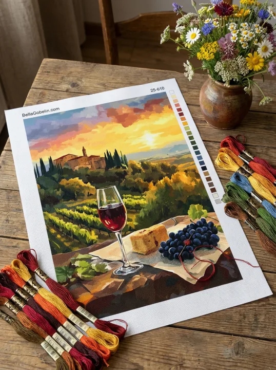 Naplemente, Toszkána, Chianti, Bor