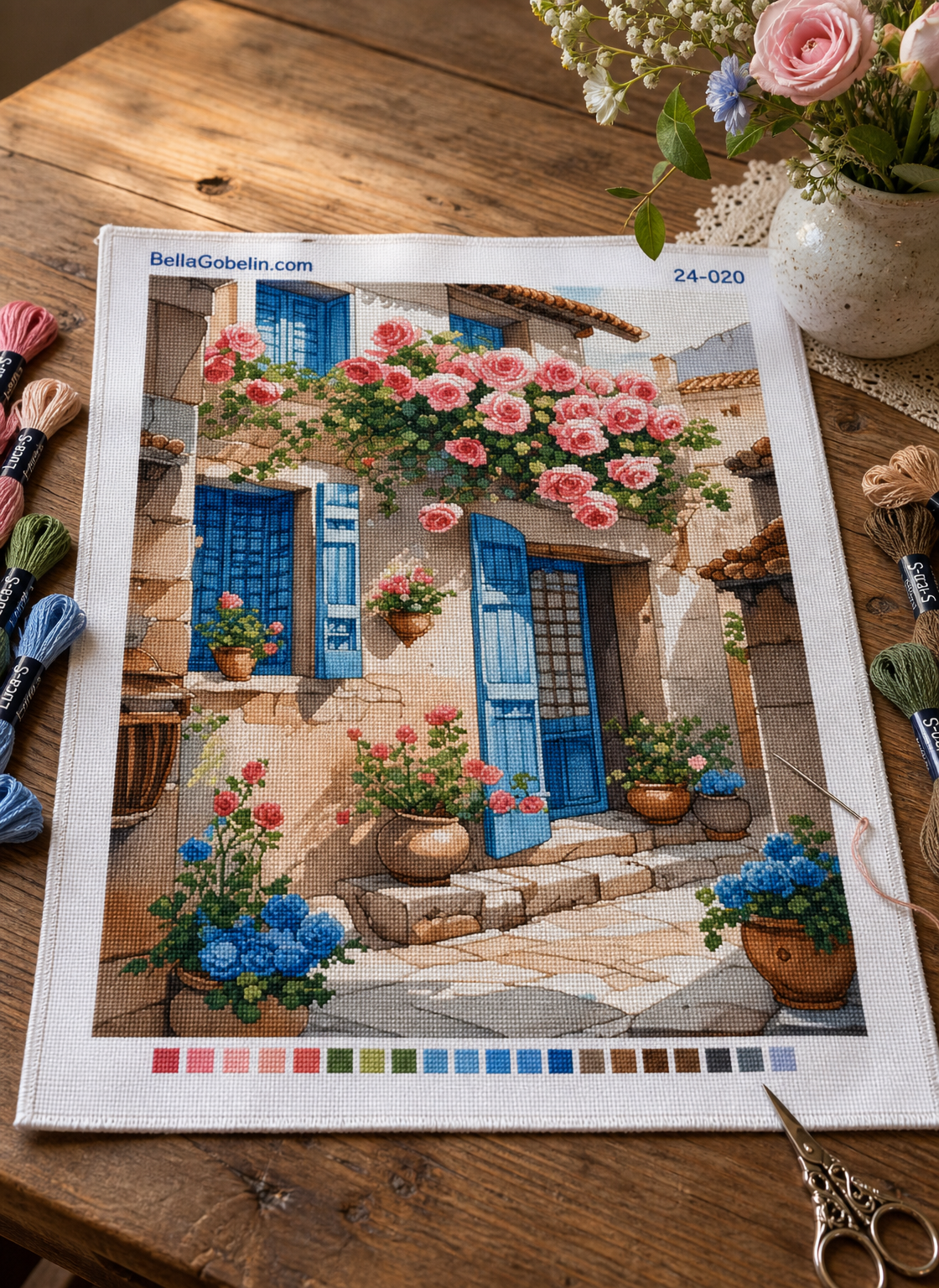 Mediterrán utca virágokkal – 24-020