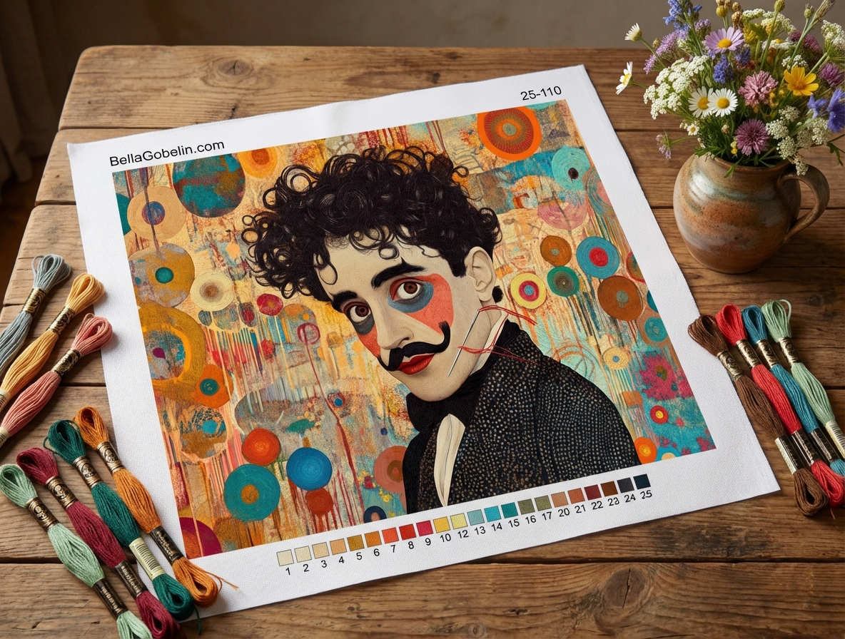 Chaplin portré Klimt stílusban – 25-110