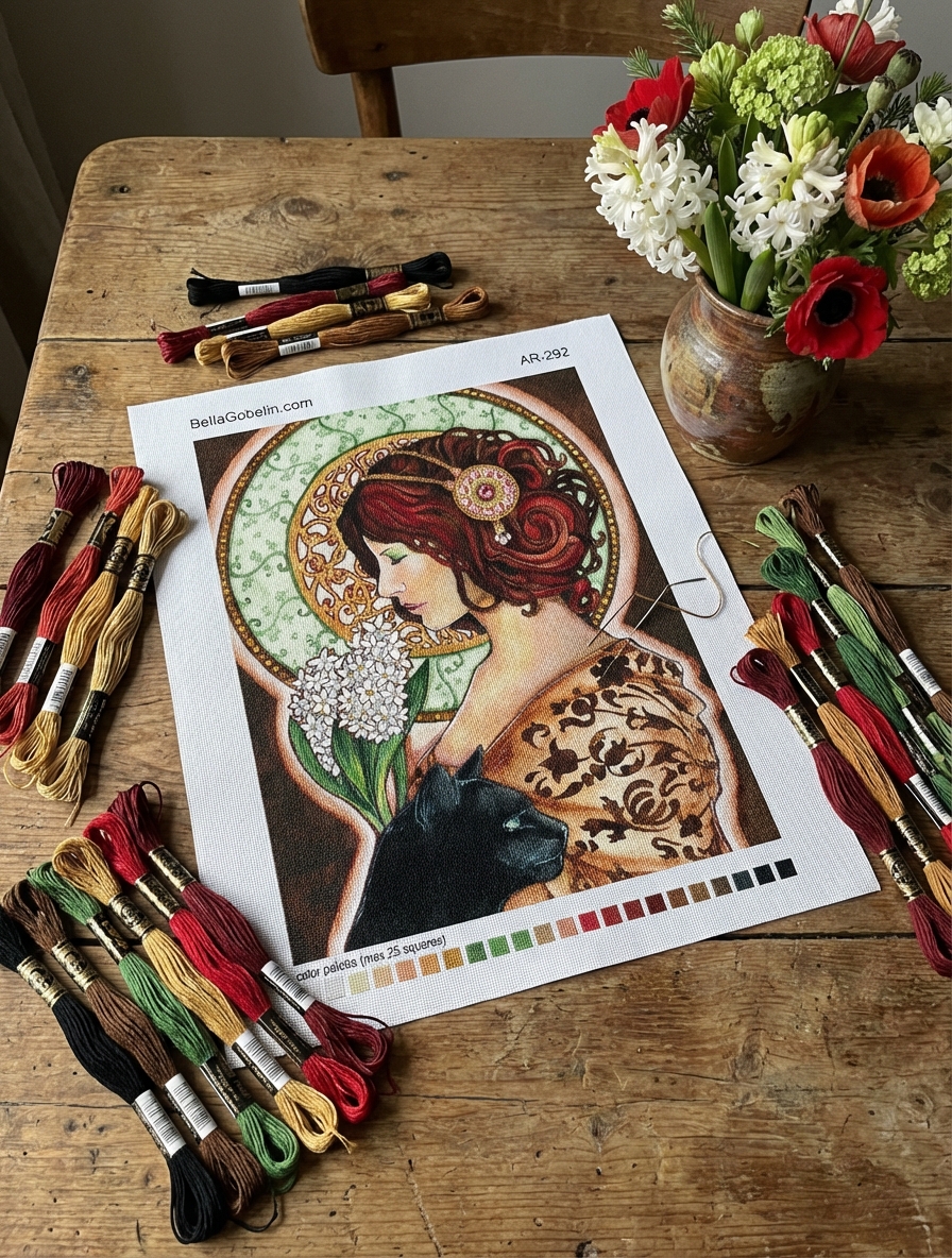 Alphonse Mucha stílusú kép – AR-292