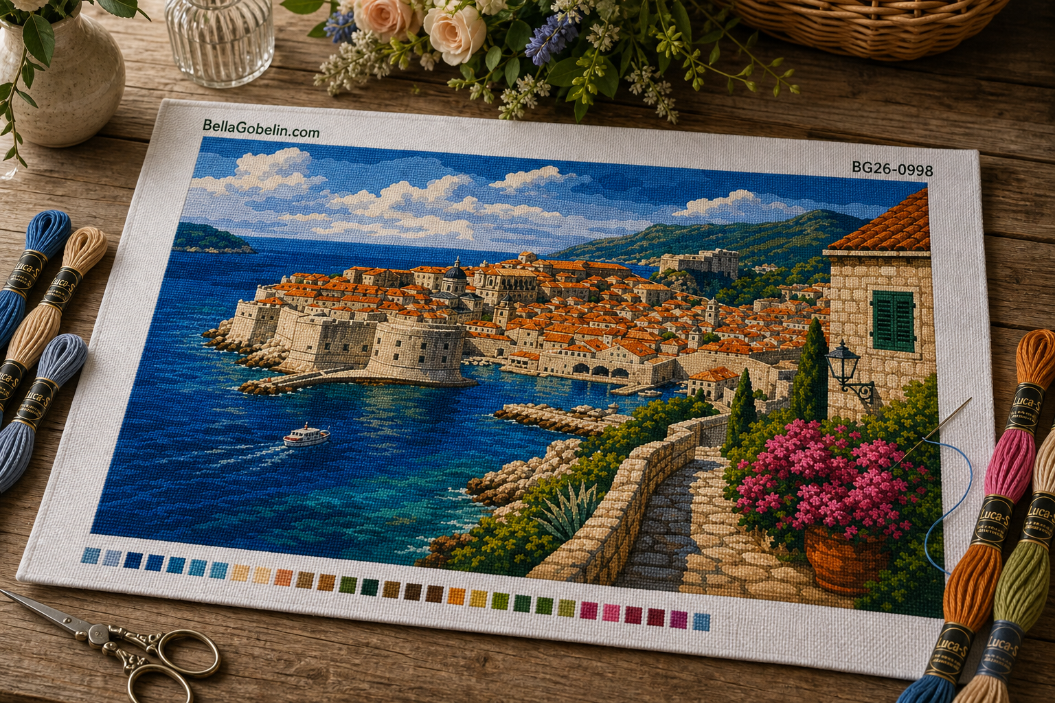 Dubrovnik tengerparti panorámája