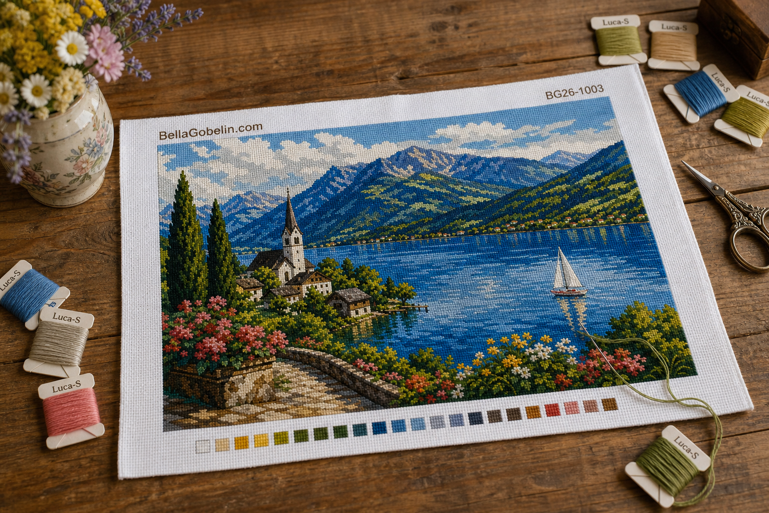 Millstätti-tó alpesi panorámája