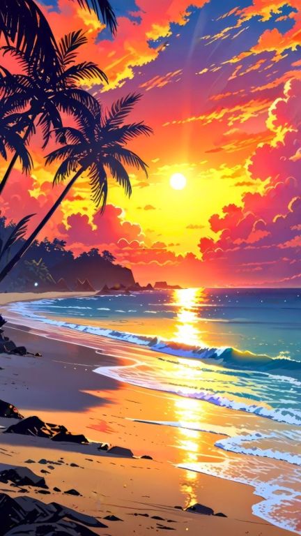 Naplemente a lakatlan szigeten