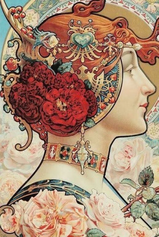 Alphonse Mucha stílusú kép – AR-221