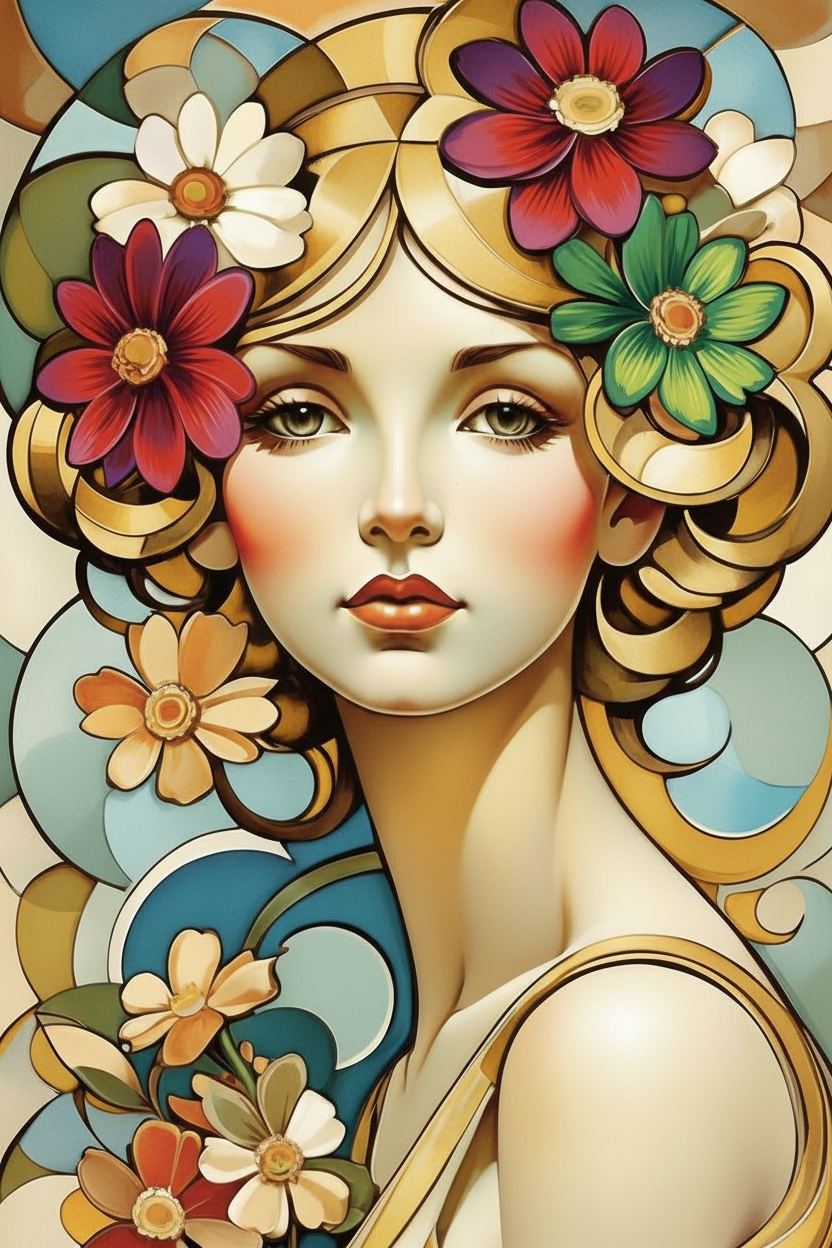 Alphonse Mucha stílus - Variáció 1 – BG26-0164