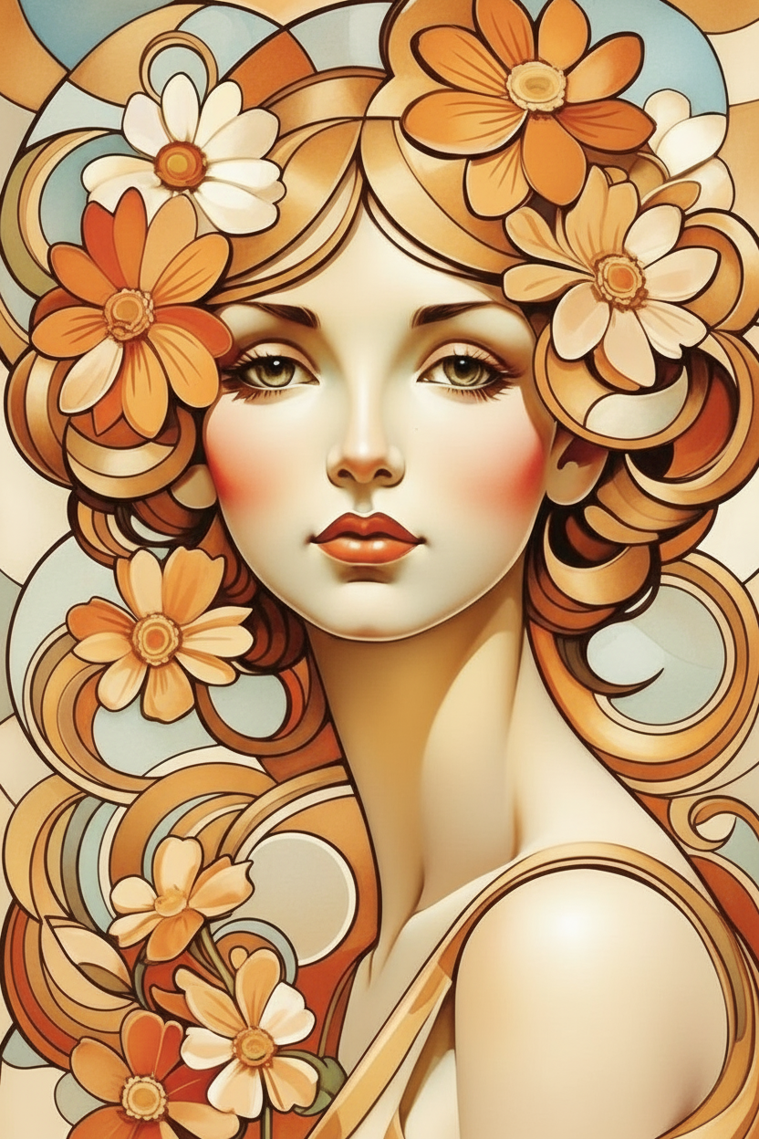 Alphonse Mucha stílus - Variáció 2 – BG26-0165