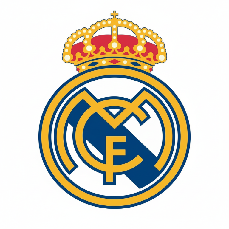 Real Madrid embléma fehér háttérrel