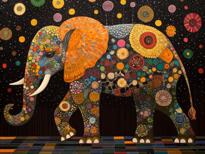 Elefánt Klimt stílusban – 25-111