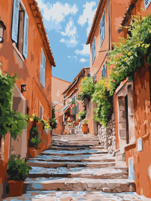 Virágos mediterrán utcák sorozat – 25-163