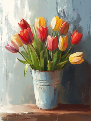 Tulipánok vödörben