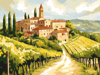 Toszkán falu, Chianti, Bor