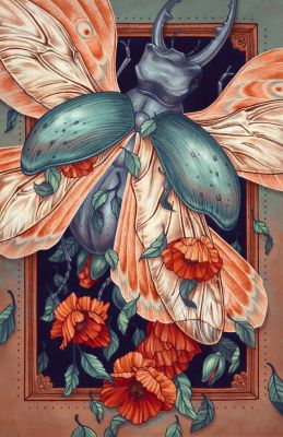 A bogár - Alphonse Mucha stílusban
