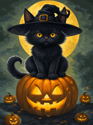 Rettenetes Halloween Cica