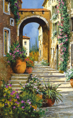 Mediterrán utca - álló formátum 2.