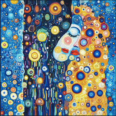 Klimt stílus: Csók