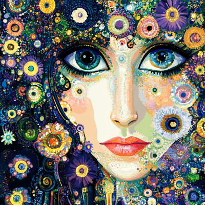 Klimt stílus: Szemek
