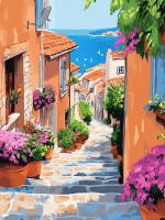 Virágos mediterrán utcák sorozat – 25-145