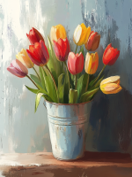 Tulipánok vödörben