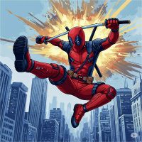 Deadpool festmény