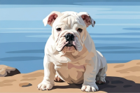 Kutya portré - Angol Bulldog a tónál – 25-892