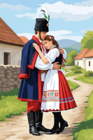 Régi idők romantikája - Huszárfiú és kedvese