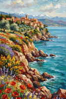 Mediterrán tavasz festmény