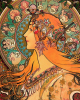 Alphonse Mucha stílusú kép – AR-291