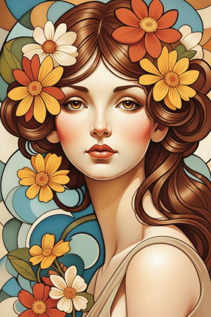Alphonse Mucha stílus - Variáció 2 – BG26-0162