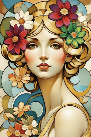 Alphonse Mucha stílus - Variáció 1 – BG26-0164