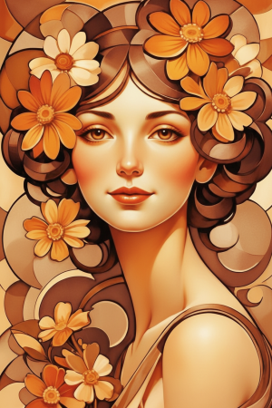 Alphonse Mucha stílus - Variáció 1 – BG26-0166
