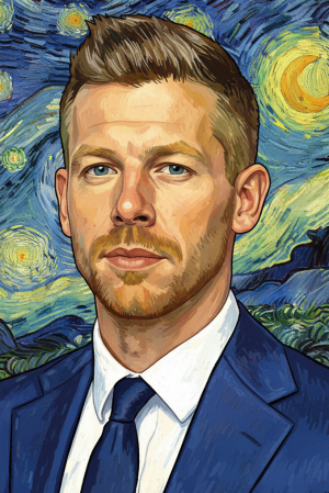 Van Gogh stílusú portré