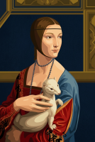 Leonardo da Vinci - Hölgy hermelinnel replika – BG26-0580